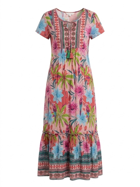 One Summer Maxi Kleid Palm Parrot 1  DW130J